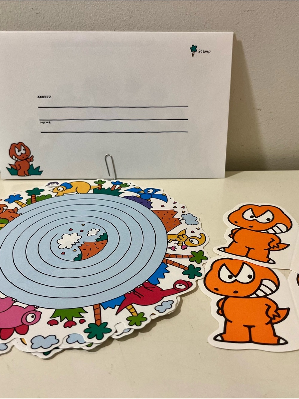 1994 Sanrio We Are Dinosaurs Stationary Set, Made in Japan